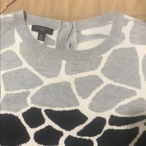 Talbots Black, White & Grey Sweater